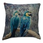 kussen fluweel charming 2 aras 45x45cm*, Verzenden, Nieuw