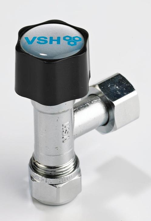 VSH hoekstopkraan vernikkeld 3/8x12 knel, Doe-het-zelf en Verbouw, Buizen en Afvoer, Ophalen of Verzenden