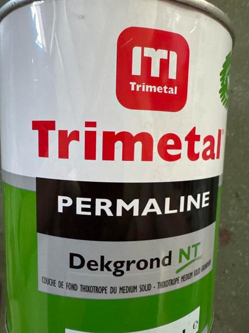 Trimetal permaline dekgrond - wit - 1 liter, Doe-het-zelf en Verbouw, Verf, Beits en Lak, Verf, Wit, Nieuw, Minder dan 5 liter