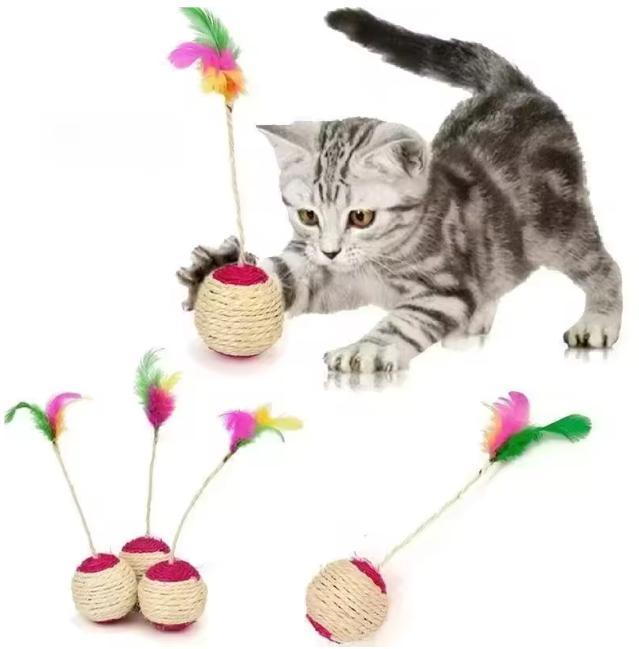 Sisal Katten Speelbal – Interactief Krab- en Kauwspeelgoed, Dieren en Toebehoren, Kattenspeelgoed, Nieuw, Verzenden