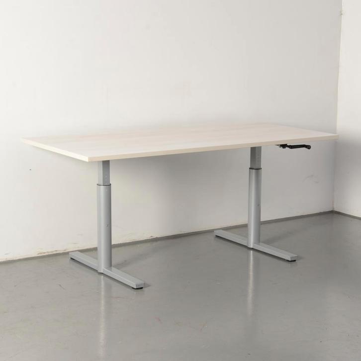 Gispen TM bureau, gekalkt eiken blad, 170x80 cm, hoogte, Huis en Inrichting, Bureaus, Ophalen of Verzenden