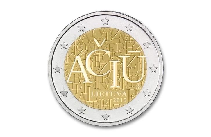 2 euro Litouwse taal 2015 - Litouwen, Postzegels en Munten, Munten | Europa | Euromunten, Verzenden