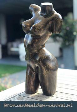 Bronzen Beeld TORSO van Man en Vrouw - Licht erotisch BRONS