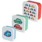 Set van 3 Lunchtrommels - Fiat 500 - Rood, Blauw en Groen NI, Huis en Inrichting, Ophalen of Verzenden, Nieuw