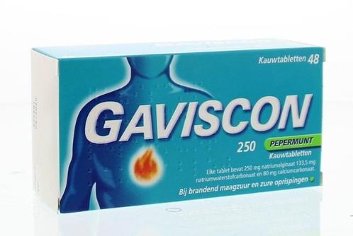 Gaviscon Pepermunt 250 - 48 tabletten, Diversen, Verpleegmiddelen, Nieuw, Verzenden
