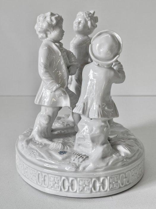 Aelteste Volkstedter - Beeld, Blank de Chine, Groep - 15 cm, Antiek en Kunst, Antiek | Glas en Kristal