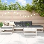 vidaXL 6-delige Loungeset massief grenenhout wit, Verzenden, Nieuw, 6 zitplaatsen, Loungeset