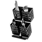 GGM Gastro | Bestekbak - met 4 planken - Zwart | BEKG4 |, Huis en Inrichting, Verzenden, Nieuw