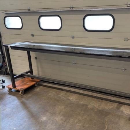 (MDK-107208) Statafel/bartafel met granieten blad, Huis en Inrichting, Bureaus, Gebruikt, Ophalen of Verzenden