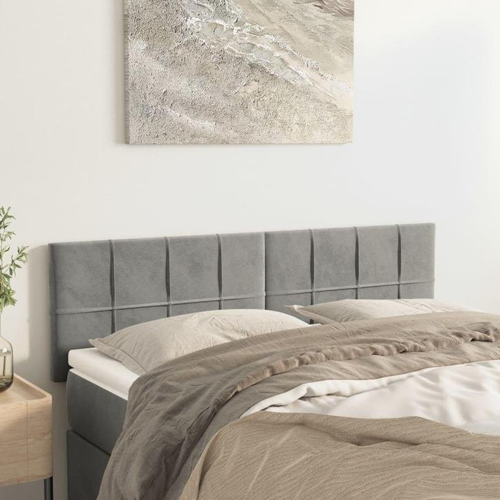 Hoofdborden | Lichtgrijs | Tweedekansje 40%, Huis en Inrichting, Slaapkamer | Matrassen en Bedbodems, 140 cm, Nieuw, Tweepersoons
