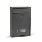 Brievenbus met inkijk - 32 x 21,5 cm – staal – antraciet, Ophalen of Verzenden, Nieuw