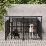 vidaXL Hondenkennel met dak 3,75 m² staal, Dieren en Toebehoren, Verzenden, Nieuw