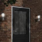 vidaXL Buitenwandlamp roestvrij staal zilverkleurig, Tuin en Terras, Buitenverlichting, Verzenden, Nieuw
