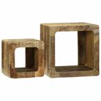 vidaXL TV Meubel 2 pcs Bruin 36 x 30 x 36 cm Massief ruw, Verzenden, Nieuw