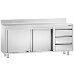 GGM Gastro | RVS werkkast PREMIUM - 2000x700mm - | ASK207R3A, Verzenden, Nieuw in verpakking, Meubilair
