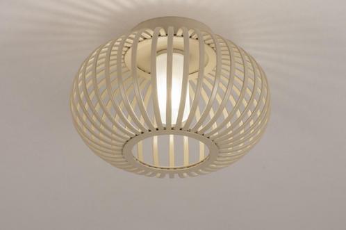 Rietveld Plafondlampen - Beige, Zand - Glas, Metaal, Huis en Inrichting, Lampen | Plafondlampen, Verzenden