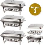 Alora Chafing Dish chrome 3 bakken per 3 (Diverse artikelen), Ophalen of Verzenden, Nieuw