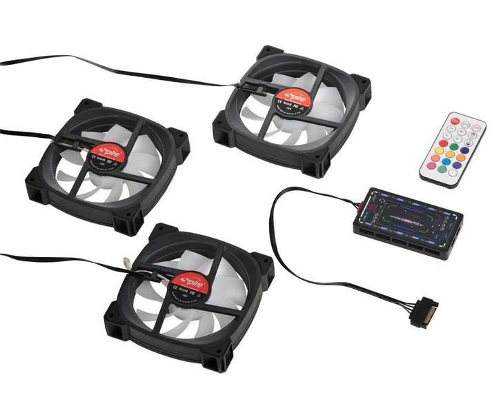 3x 120mm PC Ventilator Fans met aRGB LED verlichting / Co..., Computers en Software, Computerkoelers, Nieuw, Ophalen of Verzenden