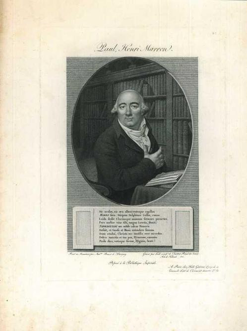 Portrait of Paul-Henri Marron, Antiek en Kunst, Kunst | Etsen en Gravures