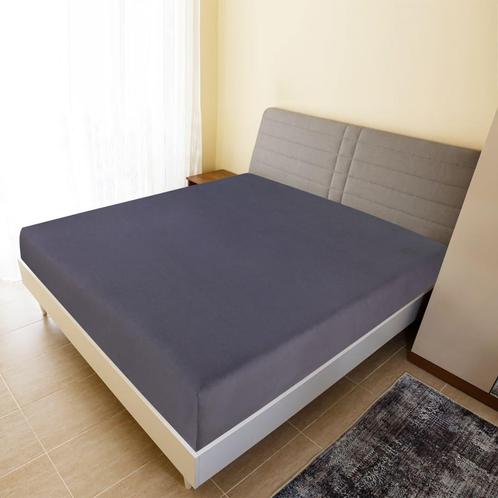 vidaXL Hoeslaken jersey 90x200 cm katoen antracietkleurig, Huis en Inrichting, Slaapkamer | Beddengoed, Nieuw, Verzenden