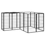 vidaXL Hondenkennel 14 panelen 50 x 100 cm gepoedercoat, Verzenden, Nieuw