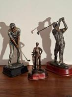 Figuur - Drie beeldjes van golfers  (3) - Kunsthars, Antiek en Kunst