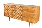Massief houten dressoir ALPINE 145 cm natuurlijke acacia, Ophalen of Verzenden, Nieuw