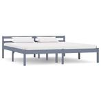 vidaXL Bedframe massief grenenhout grijs 180x200 cm, Huis en Inrichting, Slaapkamer | Bedden, Eenpersoons, Verzenden, Nieuw, 80 cm