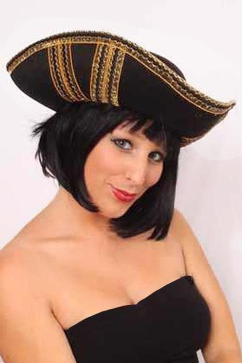 Driesteek Kapitein Hoed Piraat Zwart Goud Kapiteinshoed Pira, Kleding | Dames, Carnavalskleding en Feestkleding, Nieuw, Carnaval