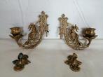 Taperstick (kleine blaker met een dunne pijp) (2) - Verguld, Antiek en Kunst, Curiosa en Brocante