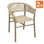 Stoelen | FLORENCE | Aluminium Rotan/Aluminium | Naturel |, Verzenden, Nieuw in verpakking