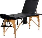 Houten massagetafel - 3 segmenten - verstelbaar - zwart E..., Ophalen of Verzenden, Nieuw