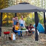 Partytent - Opvouwbaar -4x4m - Paviljoen - Easy up - Grijs -, Tuin en Terras, Partytenten, Verzenden, Zo goed als nieuw