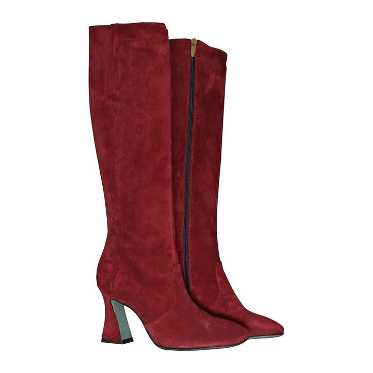 Paola Darcano • suede laarzen bordeaux • 40, Kleding | Dames, Schoenen, Rood, Nieuw, Verzenden