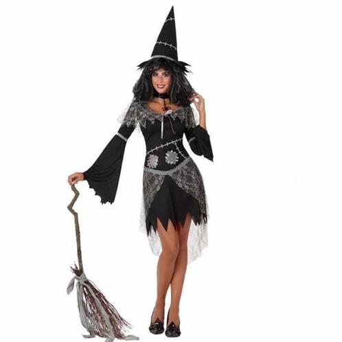 Zwarte heksenjurk met hoed voor dames - Heksen kleding, Kleding | Dames, Carnavalskleding en Feestkleding, Verzenden