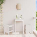 vidaXL tuinkrukken 2 st 40x36x45 cm massief grenenhout wit, Tuin en Terras, Tuinstoelen, Verzenden, Nieuw