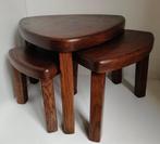 Set bijzettafels - Eik - Drie bijzettafeltjes, Antiek en Kunst