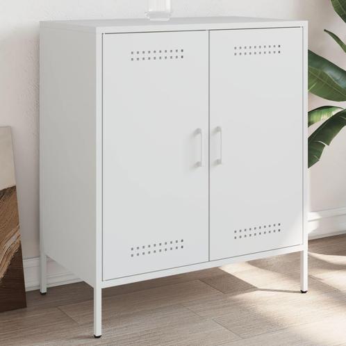 vidaXL Dressoir 68x39x79 cm staal wit, Huis en Inrichting, Kasten | Dressoirs, 25 tot 50 cm, Nieuw, 50 tot 100 cm, Metaal, Verzenden