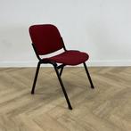 kantinestoel - stapelstoel, rood - zwart, Gebruikt, Zwart, Ophalen of Verzenden, Eén