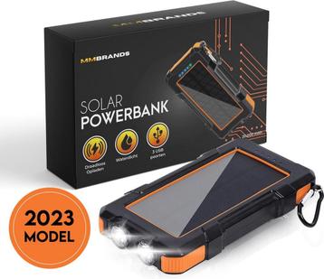 MM Brands Solar Powerbank 20000 mah - USBC/Micro USB - Wirel