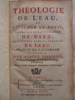 Jean Albert Fabricius - Theologie de leau, ou essai sur la, Antiek en Kunst