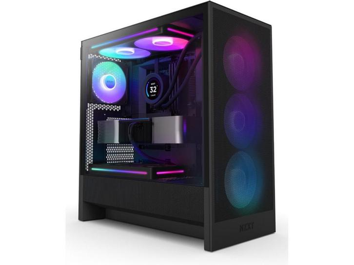NZXT H5 Flow RGB (2024) - Mid-Tower - Ultrafijne gaaspanelen, Computers en Software, Overige Computers en Software, Zo goed als nieuw