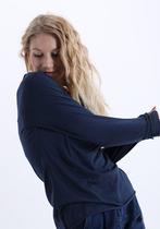 Katoenen top met lange mouw Blauw kleur Maat 38/40, Nieuw