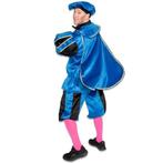 Pieten kostuum + cape blauw/zwart, Ophalen of Verzenden, Nieuw