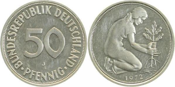 50 Pfennig Brd 1972j, Postzegels en Munten, Munten | Europa | Niet-Euromunten, Verzenden