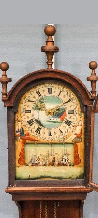 Friese Kortstaart antiek scheepjesmechaniek - 400 - Hout -, Antiek en Kunst, Antiek | Klokken