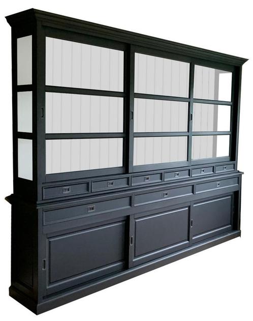 Buffetkast zwart - wit Emmen XXL 300 x 240cm, Huis en Inrichting, Kasten | Buffetkasten, Ophalen of Verzenden