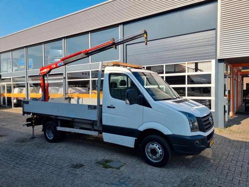 Volkswagen Crafter 2.0 TDI 46 Pick up / Maxilift Kraan 1800, Auto's, Bestelauto's, Lease, Zwart, Handgeschakeld, Wit, Financial lease