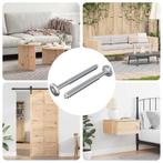 vidaXL Houten Schroeven 2 pcs Zilver M6 x 70 mm Staal, Doe-het-zelf en Verbouw, IJzerwaren en Bevestigingsmiddelen, Verzenden