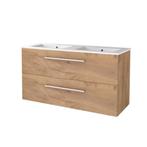 Badmeubelset BWS Salt 120x46cm Met Grepen 2 Lades Met, Doe-het-zelf en Verbouw, Ophalen of Verzenden, Nieuw, Chroom, Bad